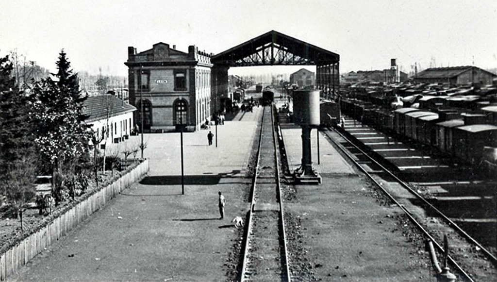 Una imagen de la Estación del Norte de Ferrocarril (la que hoy es Renfe) donde llegaron los mineros asturianos.